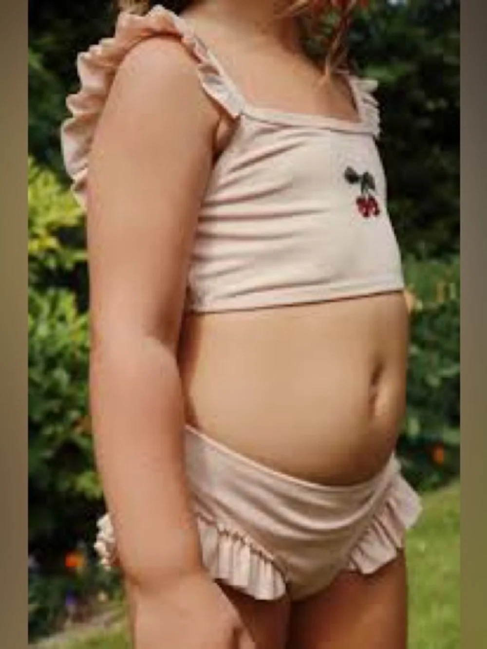 Konges Sløjd Kids' Jade Embellished Bikini in Evening Sand Multiple Sizes NWT